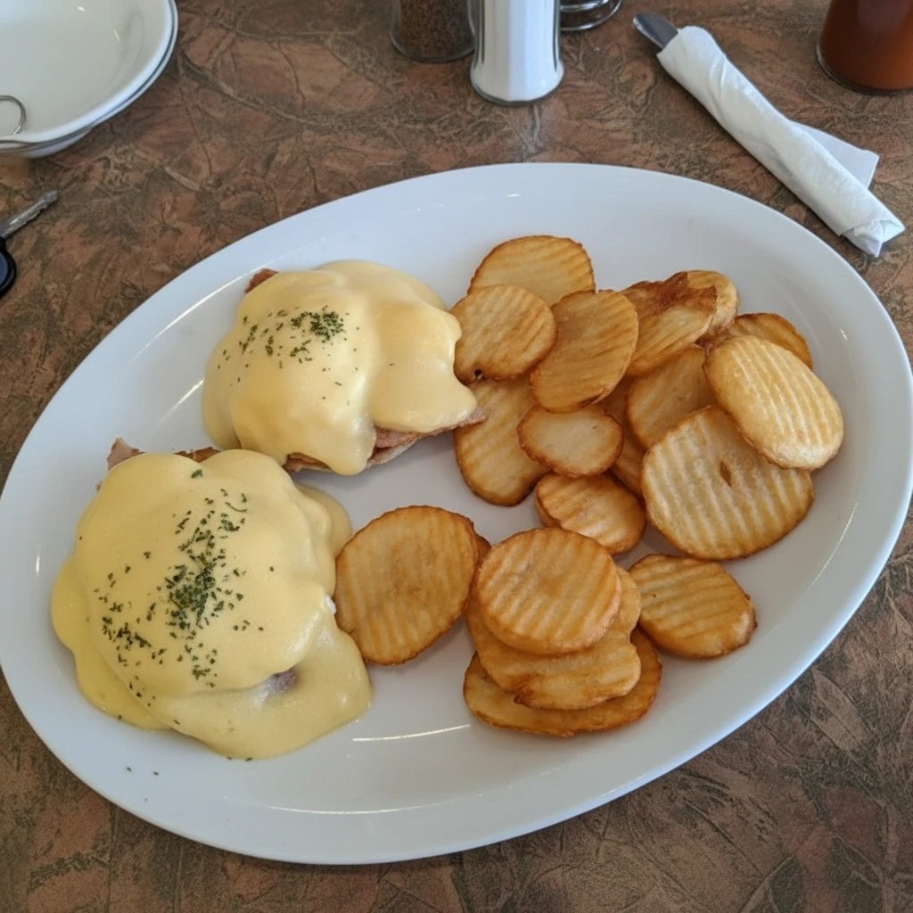 Eggs Benedict at Sunset Cafe, St. Thomas, ON